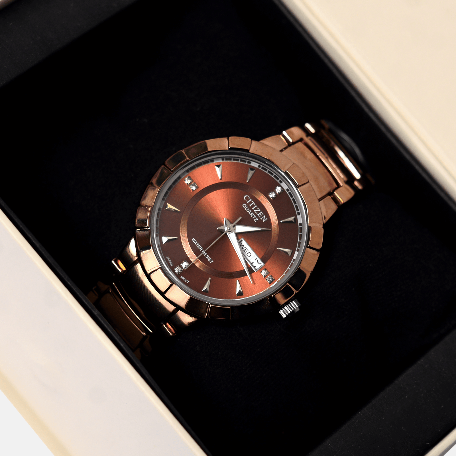 Citizen Rose Gold Day - Sunburst Brown Dial